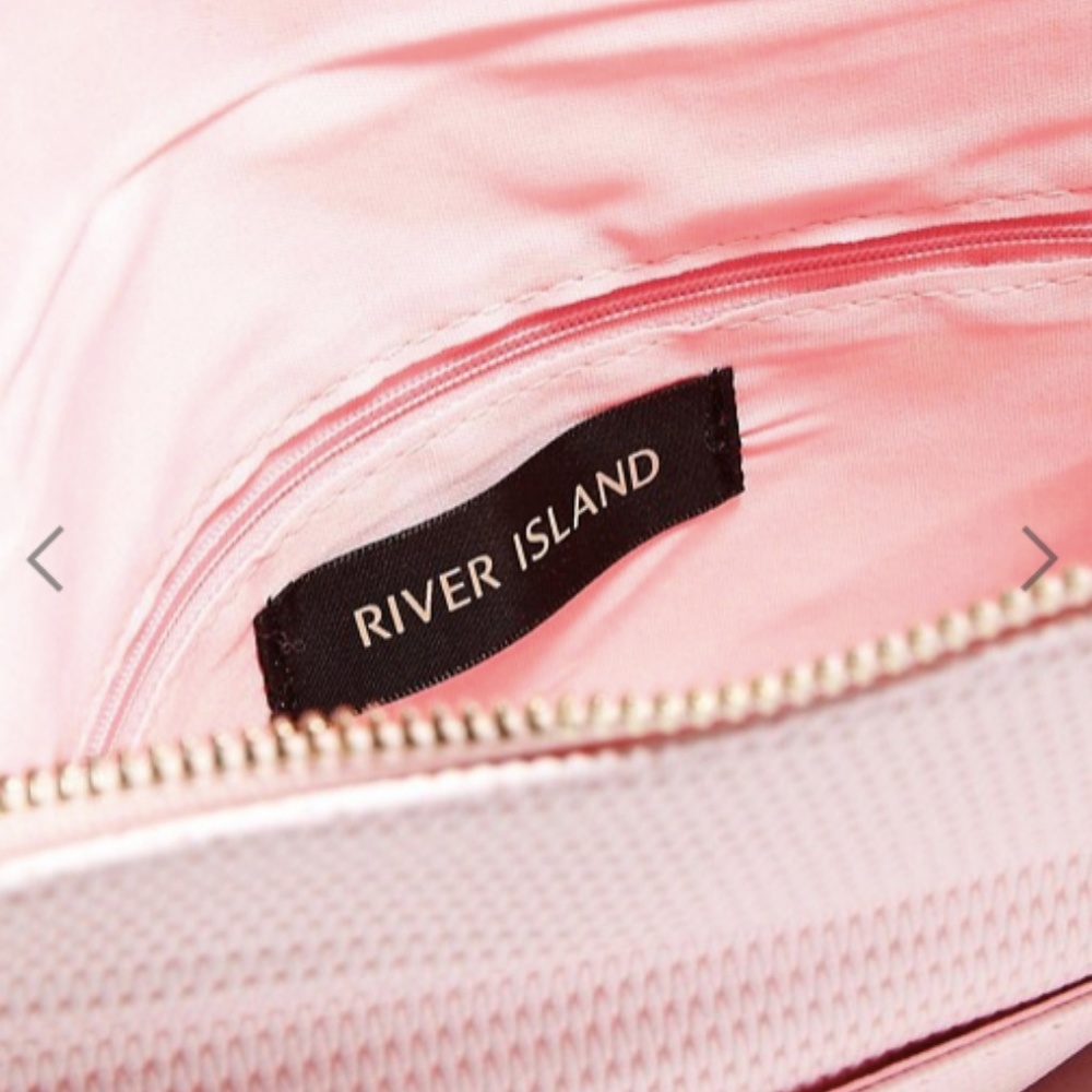 River Island Nude Pink Asymmetrical Clutch - Picture 6 of 8